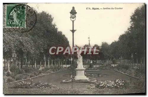 Cartes postales Agen Jardins du Gravier