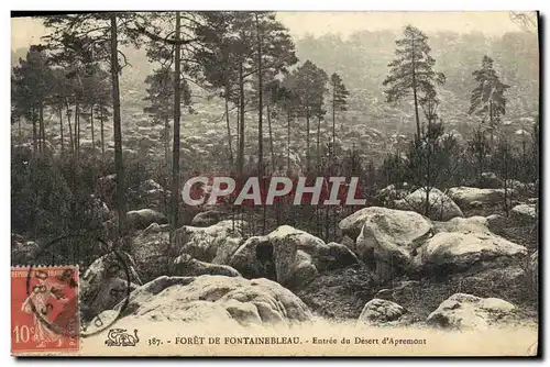 Ansichtskarte AK Foret De Fontainebleau Entree du Desert d&#39Apremont