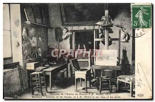 Cartes postales Interieur de l&#39atelier du peintre JF Millet Barbizon