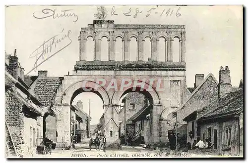 Ansichtskarte AK Autun Porte d&#39Arroux Ensemble Cote de l&#39entree