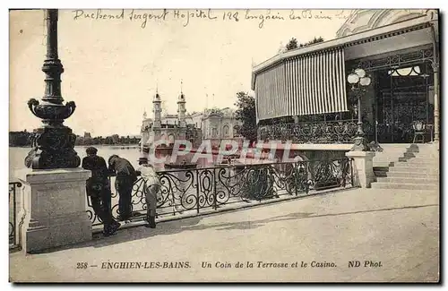 Cartes postales Enghien Les Bains Un Coin de la Terrasse et le Casino