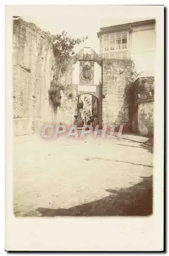 CARTE PHOTO porte de batiment