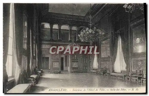 Cartes postales Angouleme Interieur de L&#39Hotel de Ville Salle des fetes
