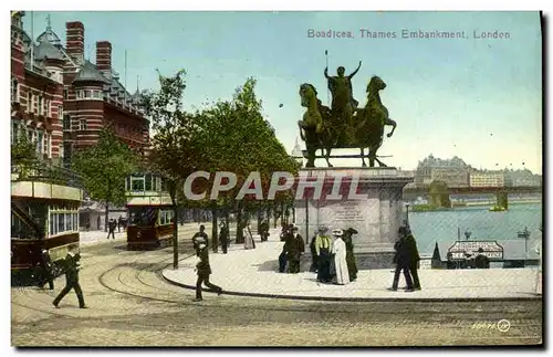 Cartes postales Boadlcea Thames Embankment London Tramway