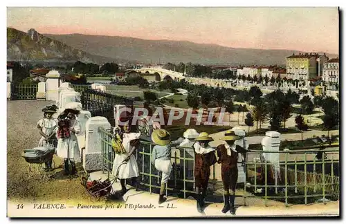 Cartes postales Valence Panorama Pris de L&#39Esplanade Enfants