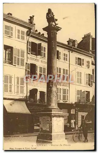 Cartes postales Epinal Statue de Pinau