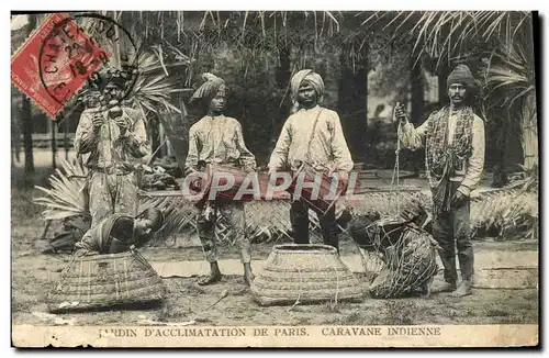 Cartes postales Paris D&#39Acclimatation Caravane Indienne Inde Folklore