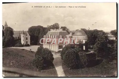 Ansichtskarte AK Benais Le Chateau Vue a Vol d&#39oiseau