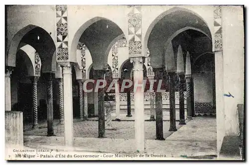 Cartes postales Alger Palais d&#39Ete du Gouverneur Cour Mauresque de la Douera