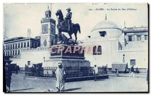 Cartes postales Alger La Statue du Duc D&#39Orleans