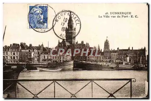 Cartes postales Dunkerque La Ville Vue Du Port Bateaux