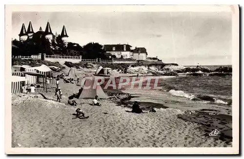 Ansichtskarte AK Pornichet Chateau des Tourelles et la Plage Bonne Souroe