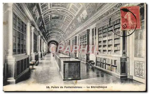 Ansichtskarte AK Palais de Fontainebleau La Bibliotheque