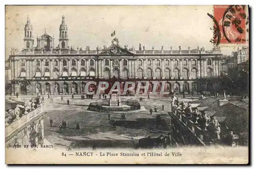 Cartes postales Nancy La Place Stanislas et L&#39Hotel de Ville