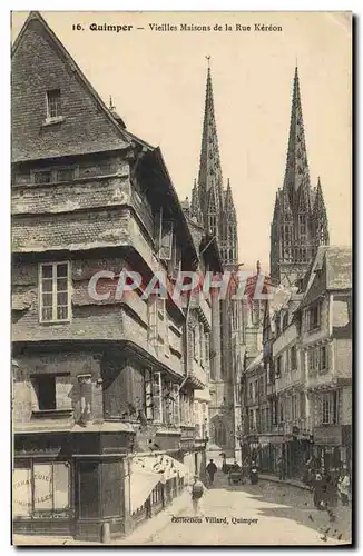 Ansichtskarte AK Quimper Vieilles Maisons de la rue Kereon