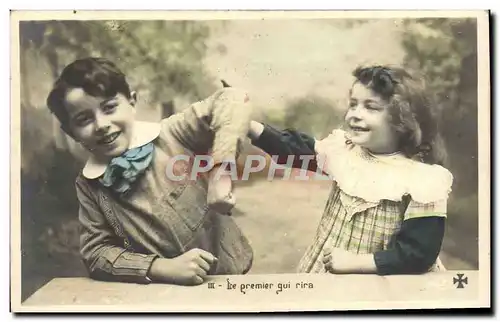 Cartes postales Le Premier qui Rira Enfants