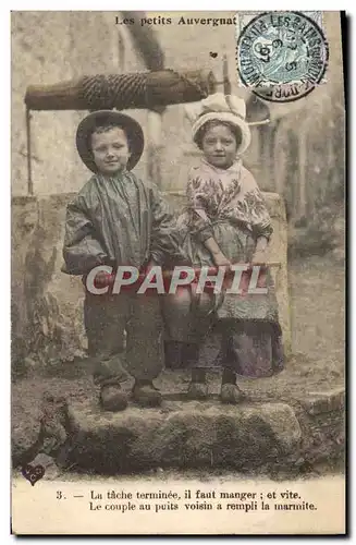 Cartes postales Les Petits Auvergnats Enfants Folklore