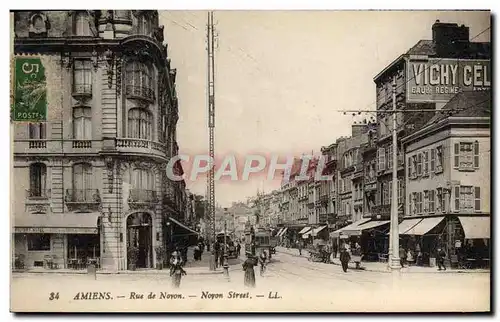 Ansichtskarte AK Amiens Rue de Noyon Tramway