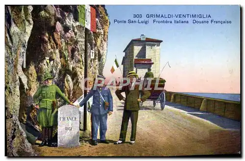 Ansichtskarte AK Grimaldi Ventimiglia Ponte San Luigi Douane Francaise