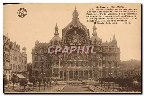 Cartes postales Anvers Gare Centrale