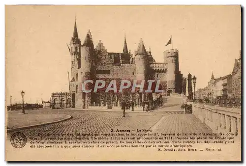 Cartes postales Anvers Le Steen