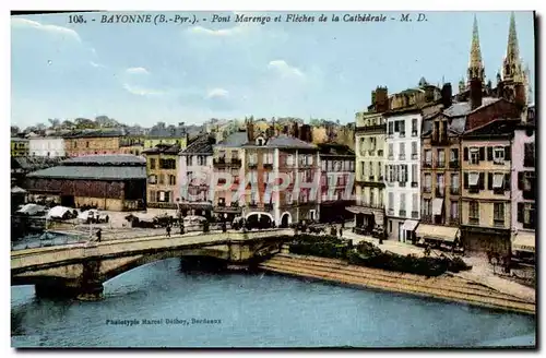 Ansichtskarte AK Bayonne Pont Marengo et Fleches de la Cathedrale