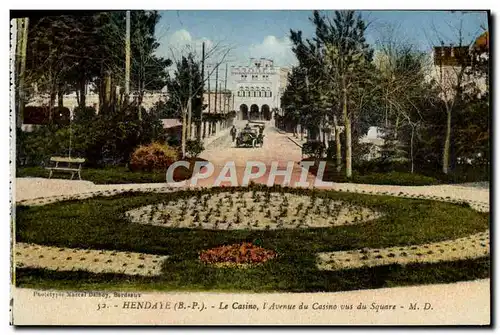 Cartes postales Bayonne Le Casino L&#39Avenue du casino vus du square