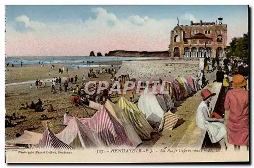 Cartes postales Hendaye La plage l'apres midi
