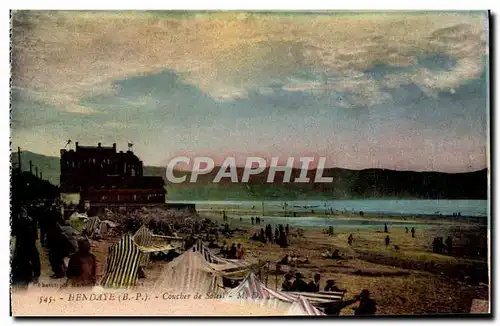 Cartes postales Hendaye Coucher de Soleil