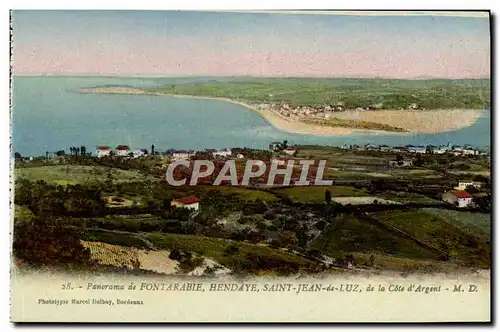 Cartes postales Panorama de Fontarabie Hendaye Saint Jean de Luz de la Cote d&#39Argent