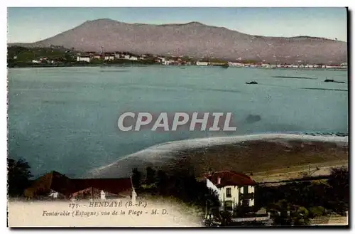 Ansichtskarte AK Hendaye Fontarabie vue de la plage