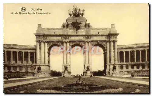 Cartes postales Bruxelles Arcade monumentale du cinquantenaire