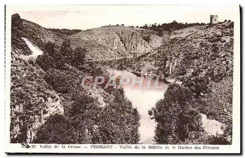 Cartes postales Crozant Vallee de la Sedelle et le Rocher des fileuses