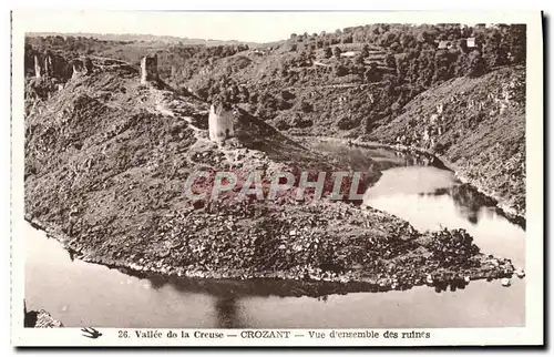 Cartes postales Crozant Vue D&#39ensemble des Ruines