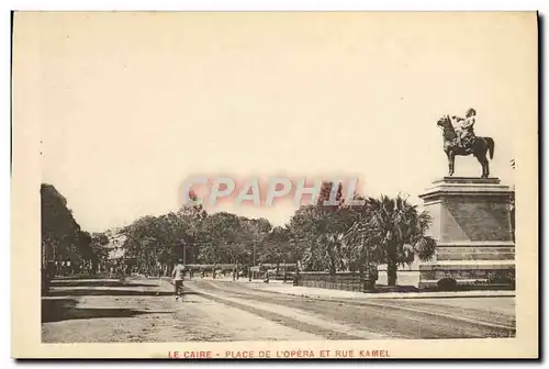 Cartes postales Le Caire Place de l&#39Opera et Rue kamel Egypte Egypt