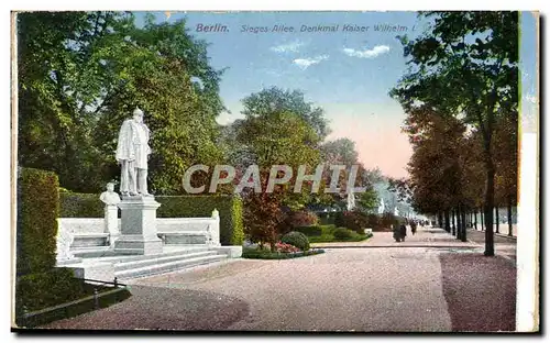 Cartes postales Berlin Sieges Allee Denkmal Kaiser Wilhelm I