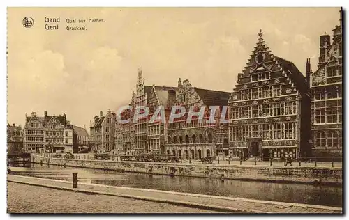 Cartes postales Gand Quai aux Herbes