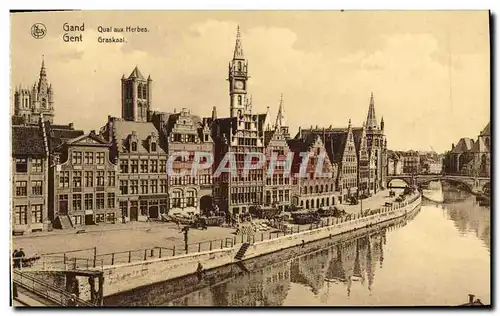 Cartes postales Gand Quai aux Herbes