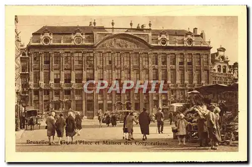 Ansichtskarte AK Bruxelles Grand Place et Maison des Corporations