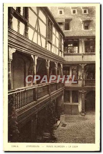 Cartes postales Strasbourg Musee Alsacien La cour