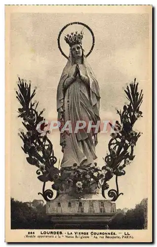 Cartes postales Lourdes La Vierge couronnee