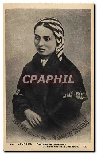 Ansichtskarte AK Lourdes Portrait Authentique de Bernadette Soubirous