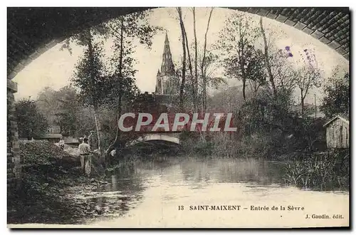 Cartes postales Saint Maixent Entree de la Sevre Peche Pecheur