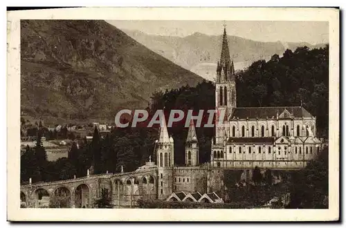 Cartes postales Lourdes Basilique et le Pic du Jer