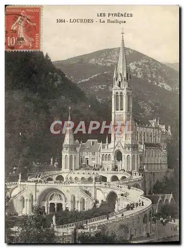 Cartes postales Lourdes La Basilique