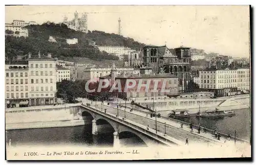 Ansichtskarte AK Lyon Le Pont Tilsit et le Coteau de Fourviere