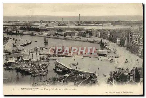 Ansichtskarte AK Dunkerque Vue Generale du Port Bateaux