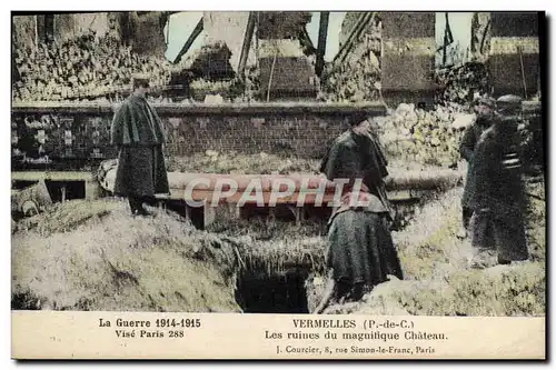 Cartes postales Vermelles Les Ruines du Magnitique Chateau Militaria