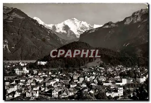 Moderne Karte Interlaken mit Monch u Jungfrau