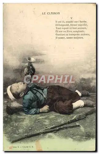 Ansichtskarte AK Le Clairon Enfant Militaria